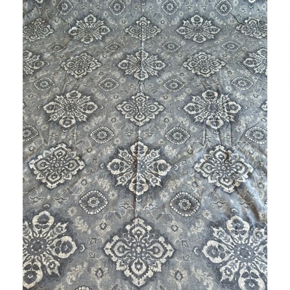 Pottery Barn Giovanna Medallion Blue Gray King/Cal. King Duvet +‎ 1 Sham